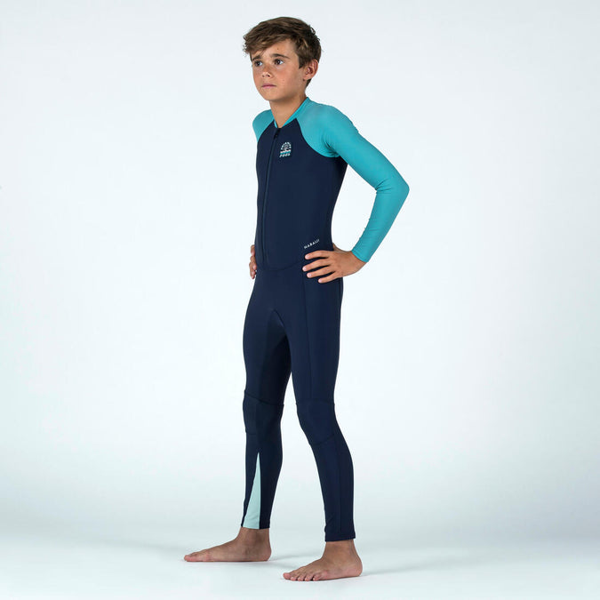 Combinaison maillot de bain 100 manches et jambes longues garçon bleu - UV, photo 9 of 5