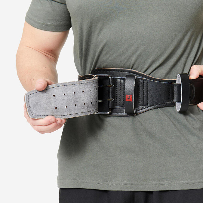 Ceinture lombaire de musculation en cuir - noire, photo 8 of 5