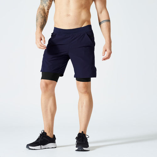 





Short de fitness 2 en 1 collection respirant poche zippée homme