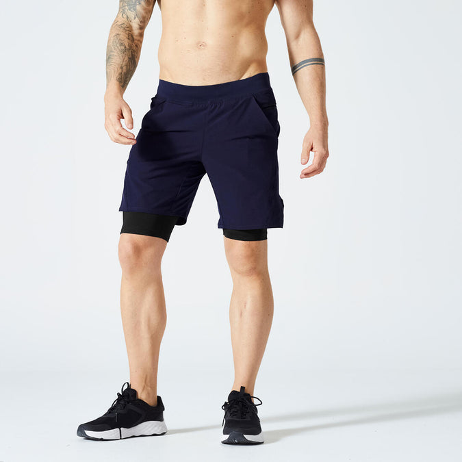 





Short de fitness 2 en 1 collection respirant poche zippée homme, photo 1 of 5