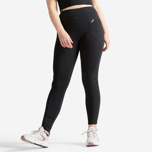 





Legging taille haute avec cordon de serrage Fitness Cardio Femme Noir