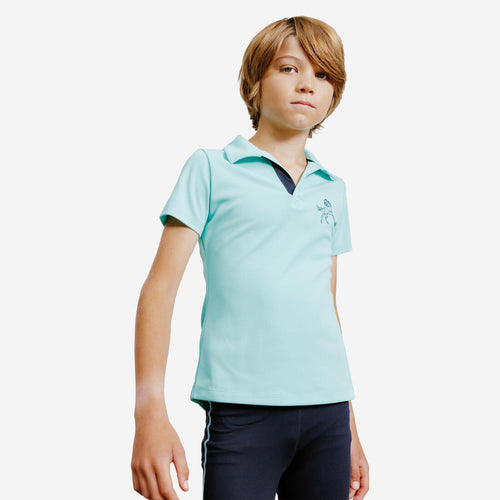 





Polo équitation manches courtes léger mesh Enfant - 500 turquoise