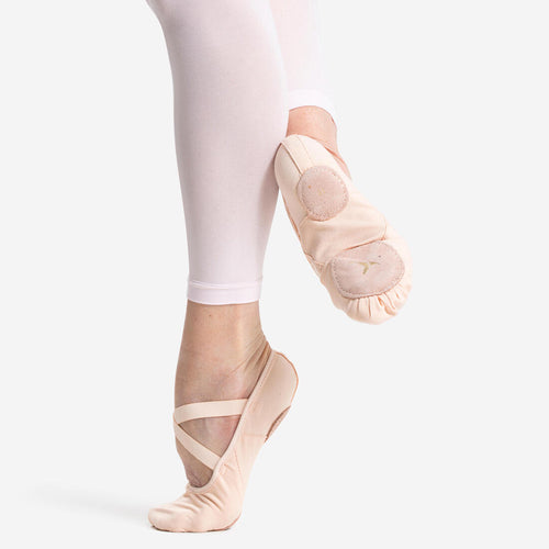 





Demi-pointes danse classique bi-semelles en toile stretch saumon