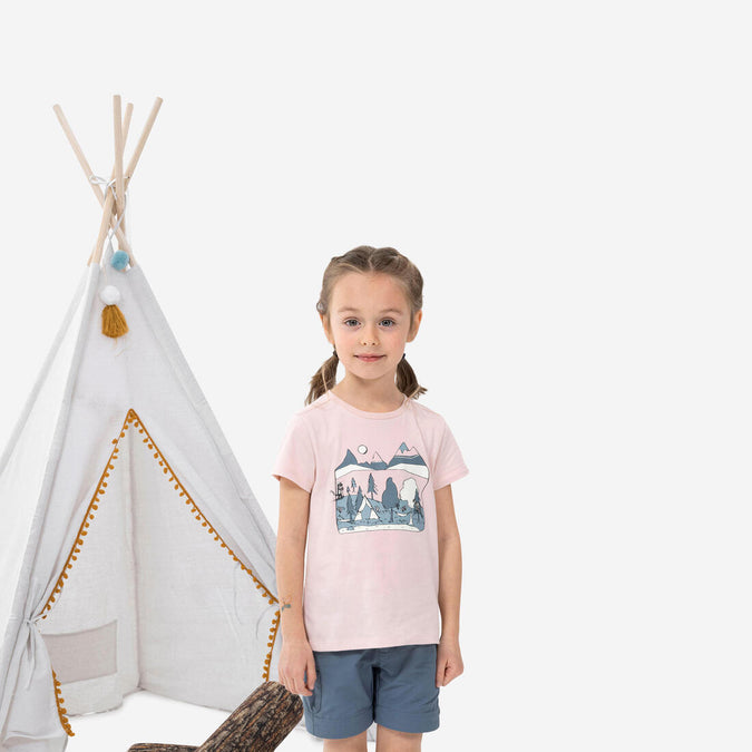 





T-shirt de randonnée - MH100 KID rose pâle phosphorescent - enfant 2-6 ANS, photo 1 of 5