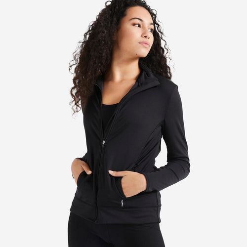 





Veste coupe droite Fitness Cardio Femme Noire