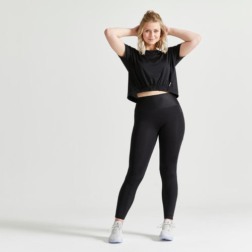 





T-shirt Crop top ample Fitness Noir