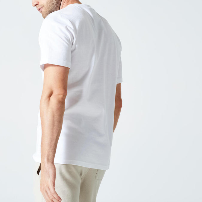 





T-Shirt Fitness Homme - 500 Essentials blanc glacier, photo 10 of 12