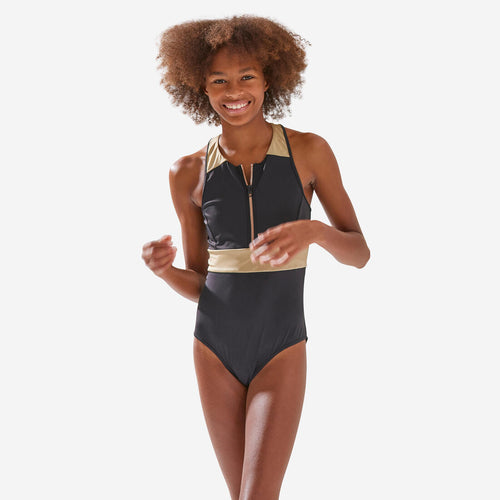 





MAILLOT DE BAIN 1 PIECE CALYSTA FILLE 900 NOIR OR