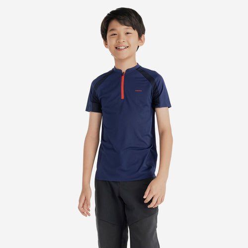 





T SHIRT de randonnée enfant MH550 bleu 7-15 ans