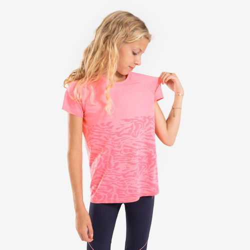 





T-Shirt running sans couture Fille - KIPRUN CARE 900 rose