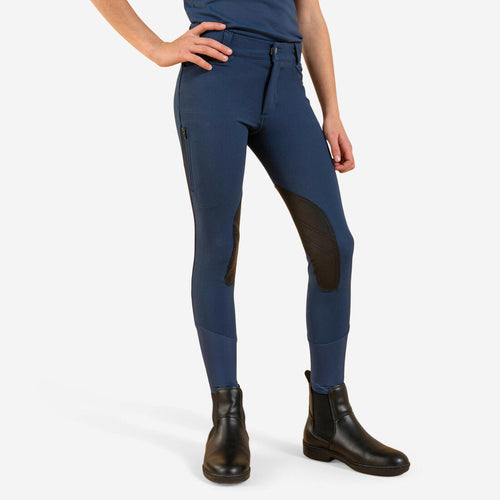 





Pantalon équitation léger mesh basanes agrippantes Enfant - 500 bleu turquin