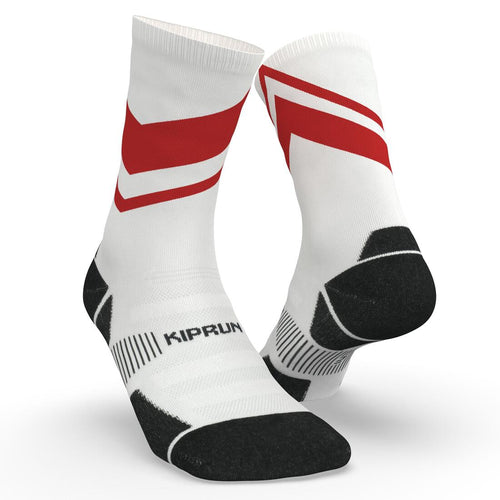 





CHAUSSETTES DE RUNNING RUN900 EPAISSES MI-MOLLET BLANCHES ROUGES