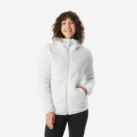 





Polaire de randonnée chaude femme, NH500 blanc