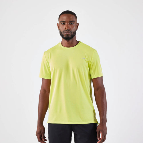 





T-shirt de running respirant Homme - KIPRUN Run 500 Dry Vert foncé grisé