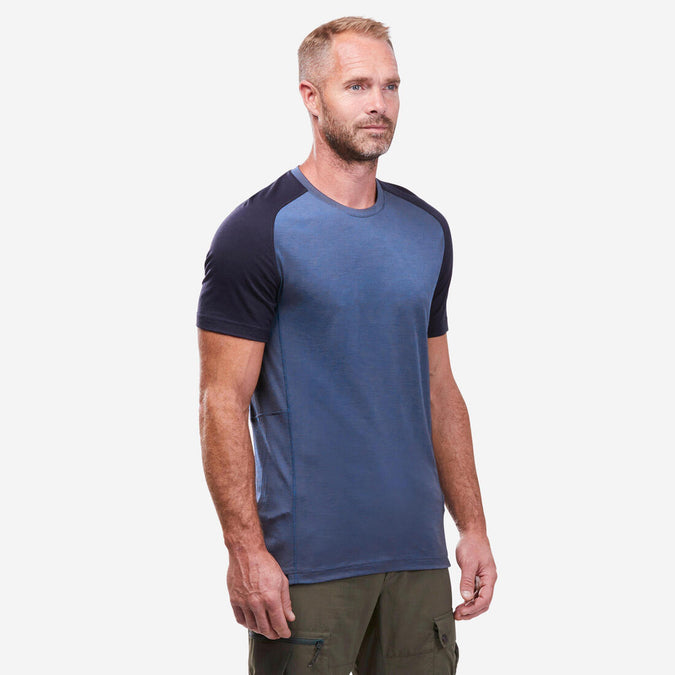 





T-shirt de trek manches courtes en laine mérinos  - homme - mt500, photo 1 of 6