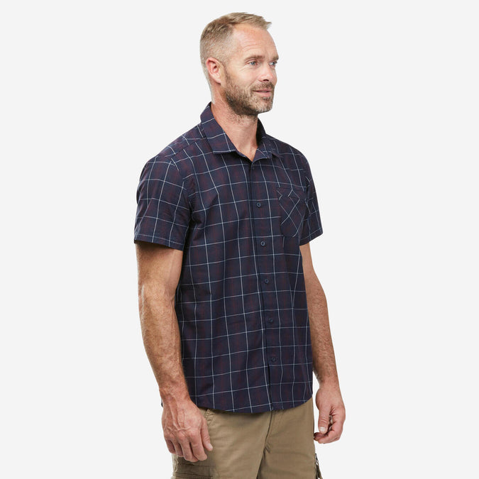 





Chemise de Trekking voyage TRAVEL 100 carreaux manches courtes noire homme, photo 1 of 6