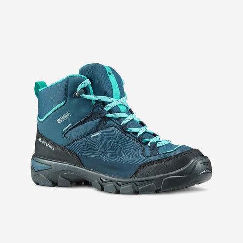 





Chaussures imperméables de randonnée - MH120 MID turquoises - enfant 35 AU 38