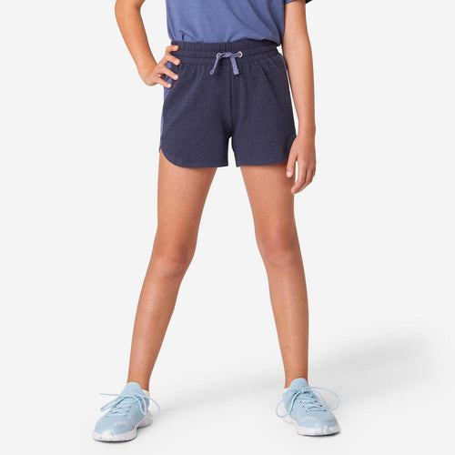 





Short multisport coton fille, Bleu