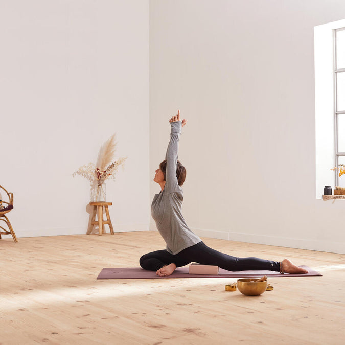 





T-shirt manches longues yoga doux en coton, gris, photo 2 of 8