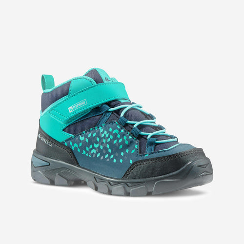 





Chaussures imperméables de randonnée - MH120 MID turquoises - enfant 28 AU 34