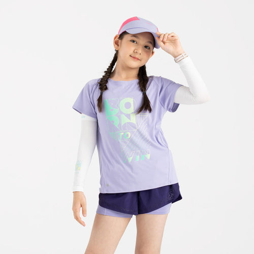 





T-shirt de running respirant Fille - KIPRUN DRY+ 500 violet